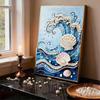 DIY Wave Pearl Art Painting for Home Wall Decor Pearl Gem Paintings Picture Arts Craft  for Adults/Beginners Gift Idea Home Decor Without Frame
