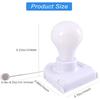 2 Pack Stick-Up Battery Operated Light Bulb, Battery Powered Wireless LED Closet Light Bulb, Self Adhesive Wall Mounted Light Fixture with Pull Chain