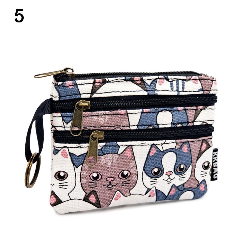 Söt Vattentät Myntpåse Enkel Kort Dragkedja Organizer Multifunktionell Plånbok