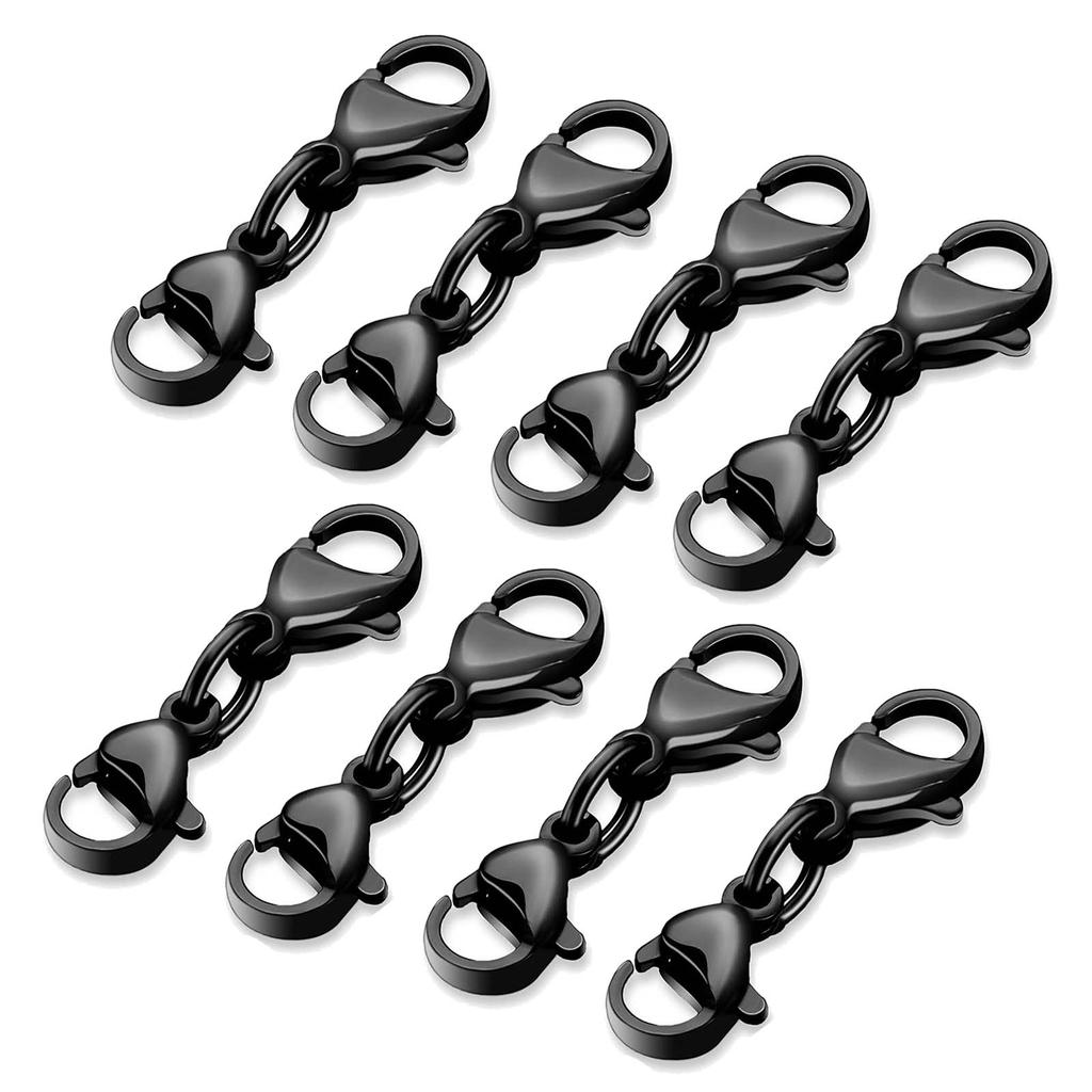 8 Pcs Double Lobster Clasp Double End Design Necklace Clasps and Closures Extender Double Opening Jewelry Clasps