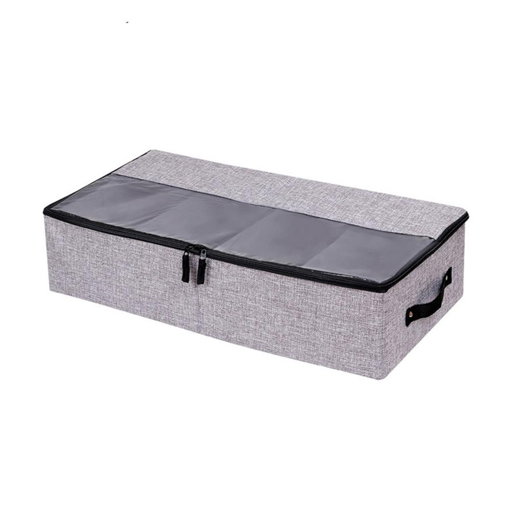 Clothing Storage Bag Made Of Cotton And Linen Washable Separated Dust-Proof Thickened Suitable For Moving Bed Bottom Storage Box