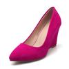 Large Size Fashion Single Shoes Women's New Wedge Heels High Heels Light Mouth Matte Candy Color Women's Shoes Y