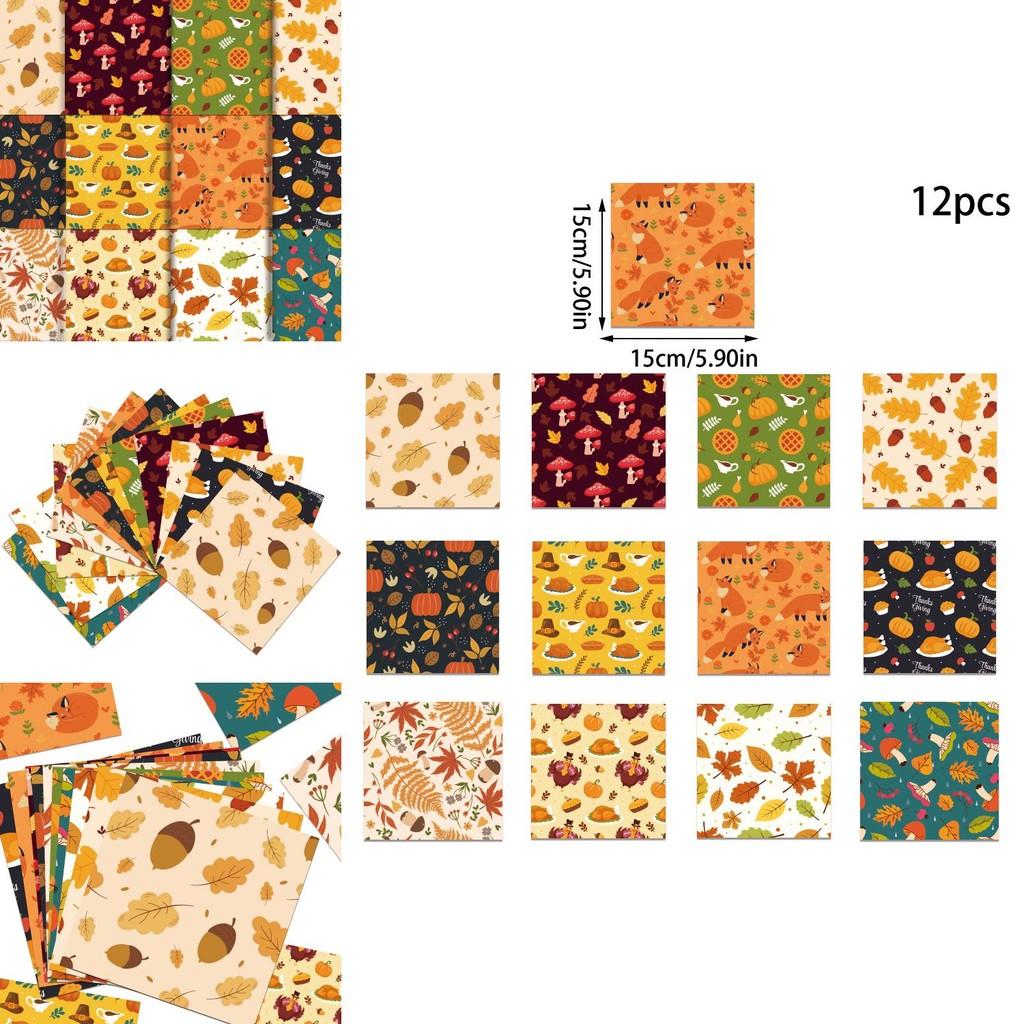 Geschenkpapier-Set mit Kürbismotiven für Thanksgiving – ideal zum Selbermachen von Geschenkverpackungen und Partydekoration