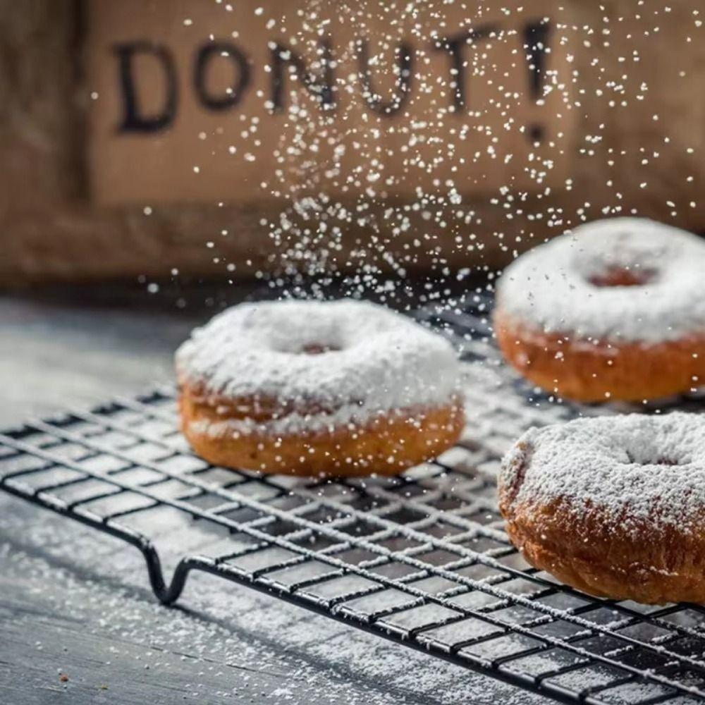 4Pcs Black BBQ Grill Net Non-stick Bread Cooling Rack Baking Cooling Rack  Cooling Grid Tools