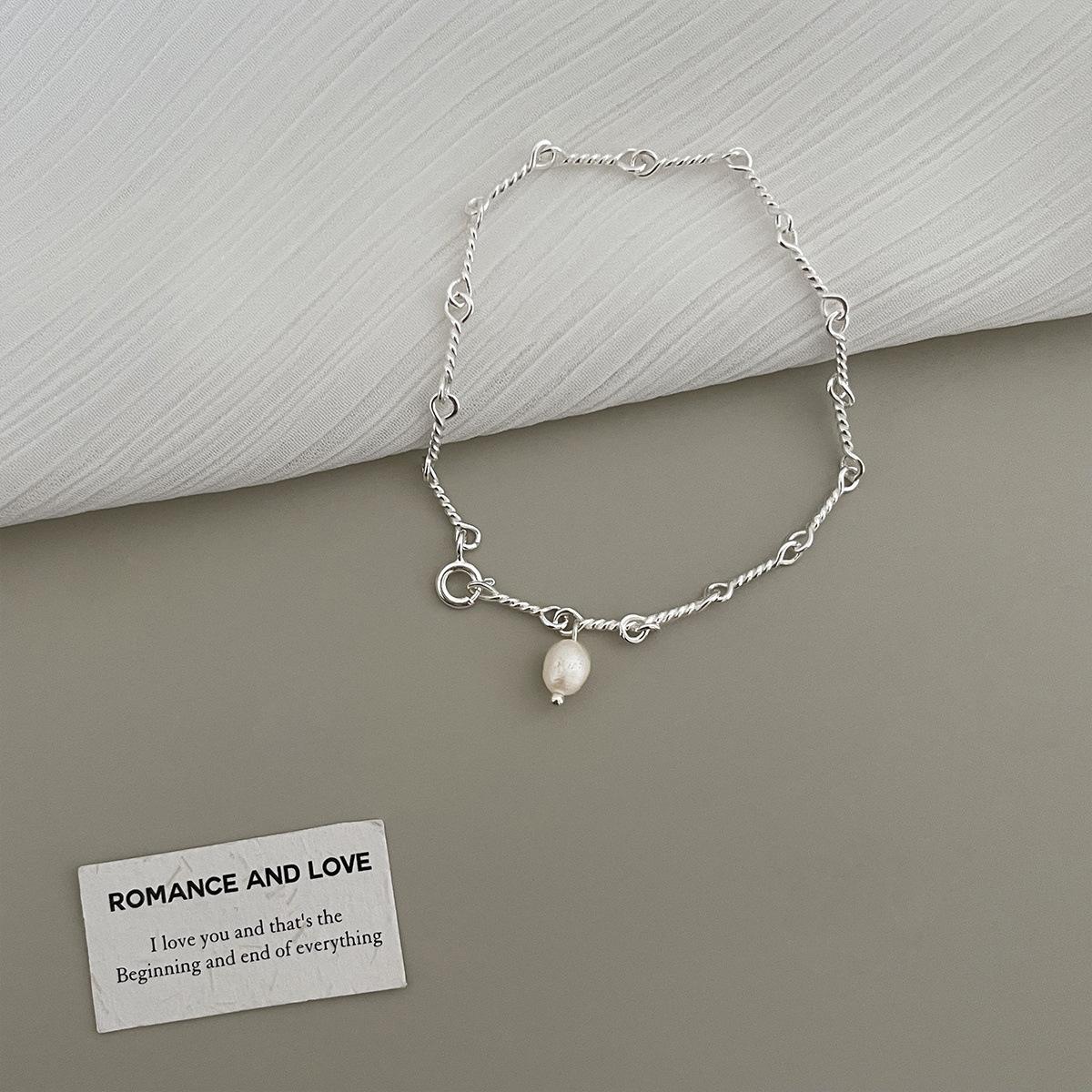 

Легкий роскошный нежный браслет из натурального барочного пресноводного жемчуга, женский, уникальный, из стерлингового серебра, витая веревка, ювелирные изделия, новый 925 silver