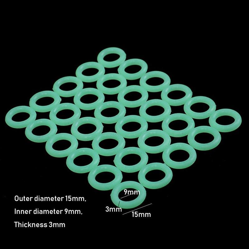 20/50Pcs Outdoor Camping Silicone Luminous Tent Ground Nail Ring O-shaped Fishing Rod Ring Multi-functional Night Light Tents Accessories