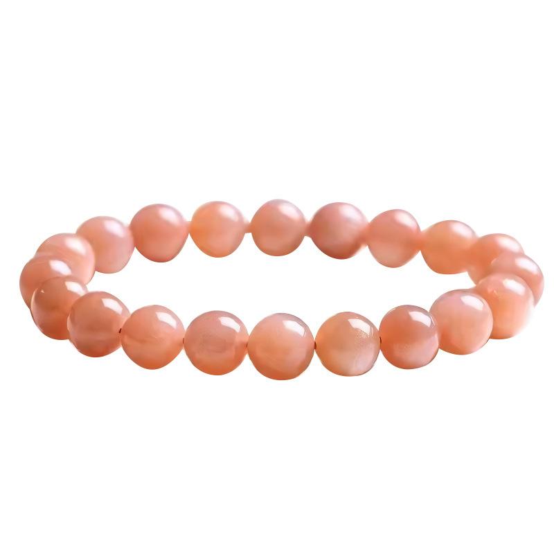 Sunstone & Moonstone Bracelet - Orange Chalcedony Beads Suitable for Men and Women, Ethnic Style Minimalist