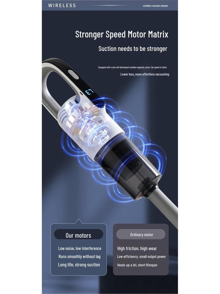 High-Power Handheld Vacuum Cleaner & Mop Combo for Home and Car