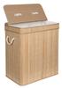 Soren Bamboo Laundry Basket, 2 Compartments, Natural