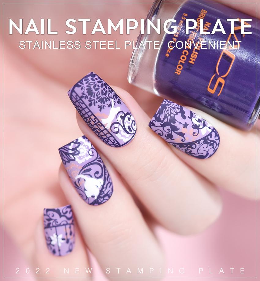 kads Fashion 088 Nail Stamping Plate Nail Printing Stencil for Nail Stamping Polish Nail Stencil Template
