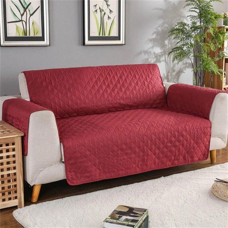 1/2/3 Seater Sofa Cover Mat for Pets Kids Sofa Armchair Covers Non-Slip Anti-Dust Cat Scratches Single Seat Slipcovers Protector