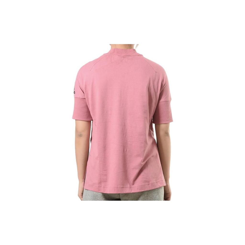 Adidas W Zne Tee Logo Print Round Neck Casual Sports Short Sleeve T-Shirt Women Tops Pink CZ2823