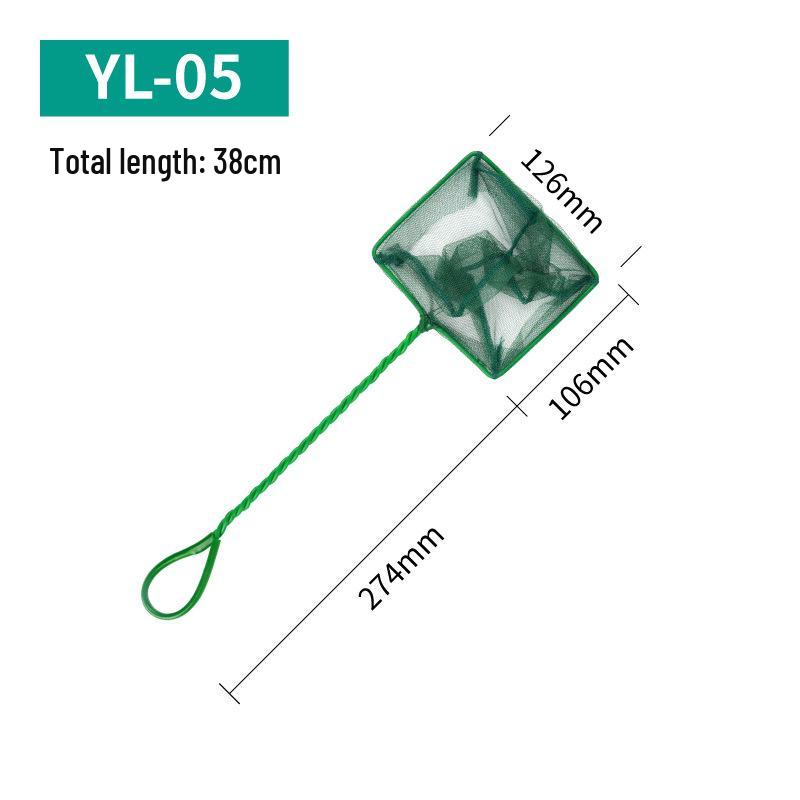 Aquarium Fish Net: Hand-held Square Net for Large and Small Ornamental Fish