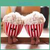 Cute Popcorn Plush Toy Keychain Stuffed Doll Kids Pendant Backpack Decoration