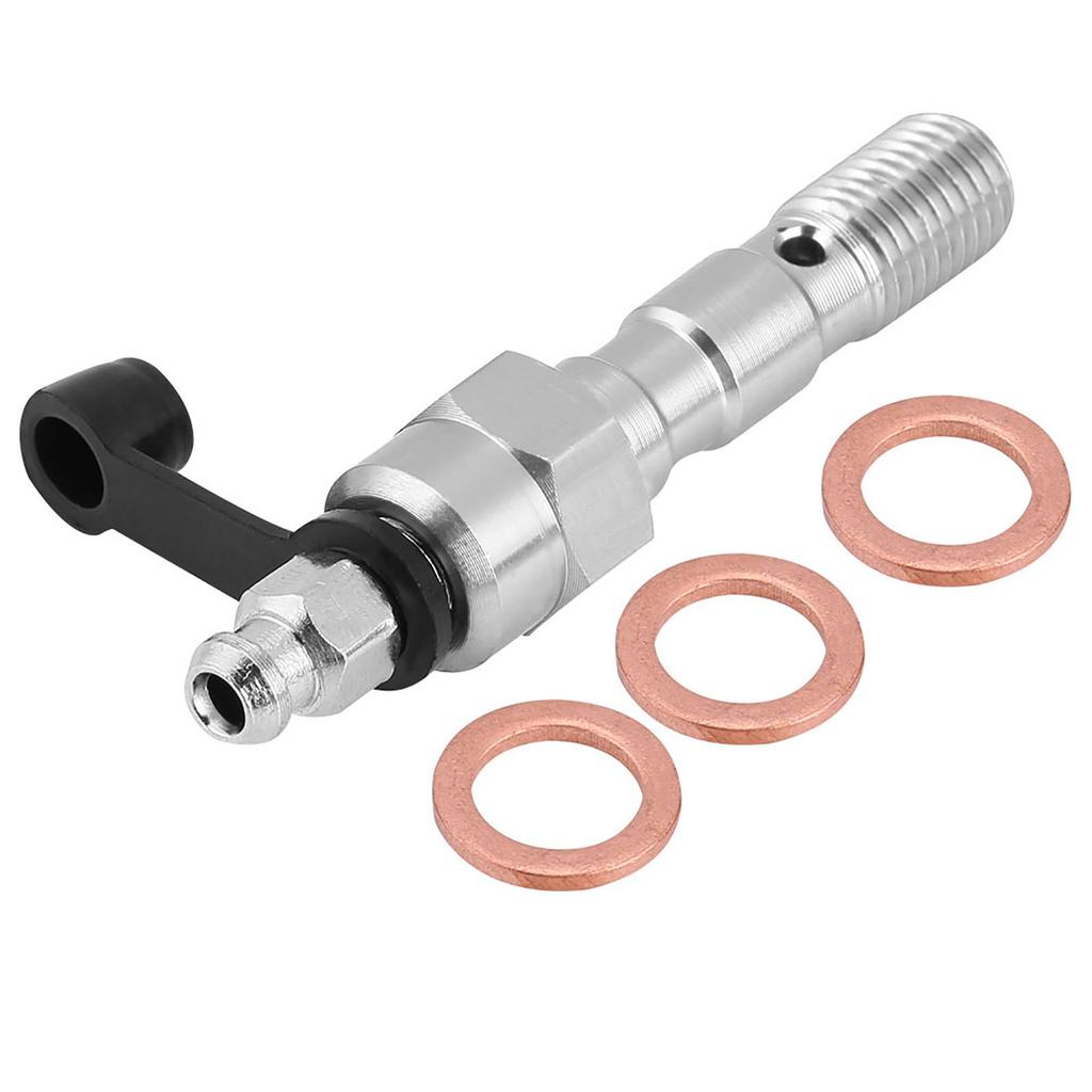 Motorcycle M10*1.25mm Brake Caliper Screw Banjo Bleed Nipple Washers Dust Blue