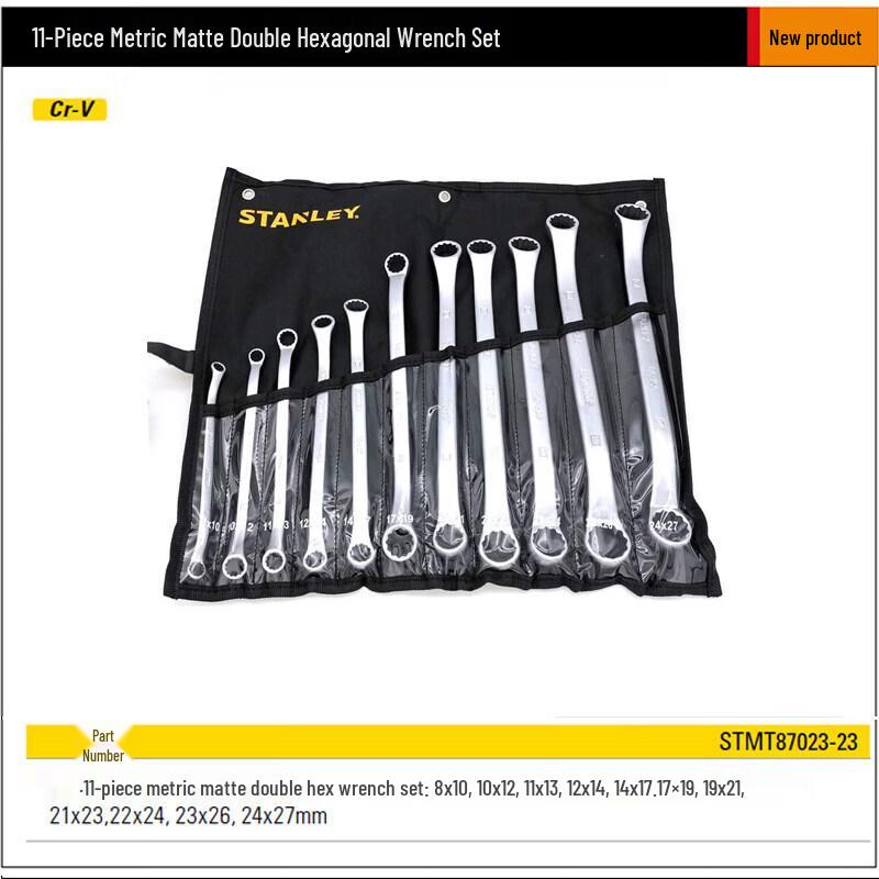 Stanley 11-Piece Metric 45-Degree Double Box-End Wrench Set