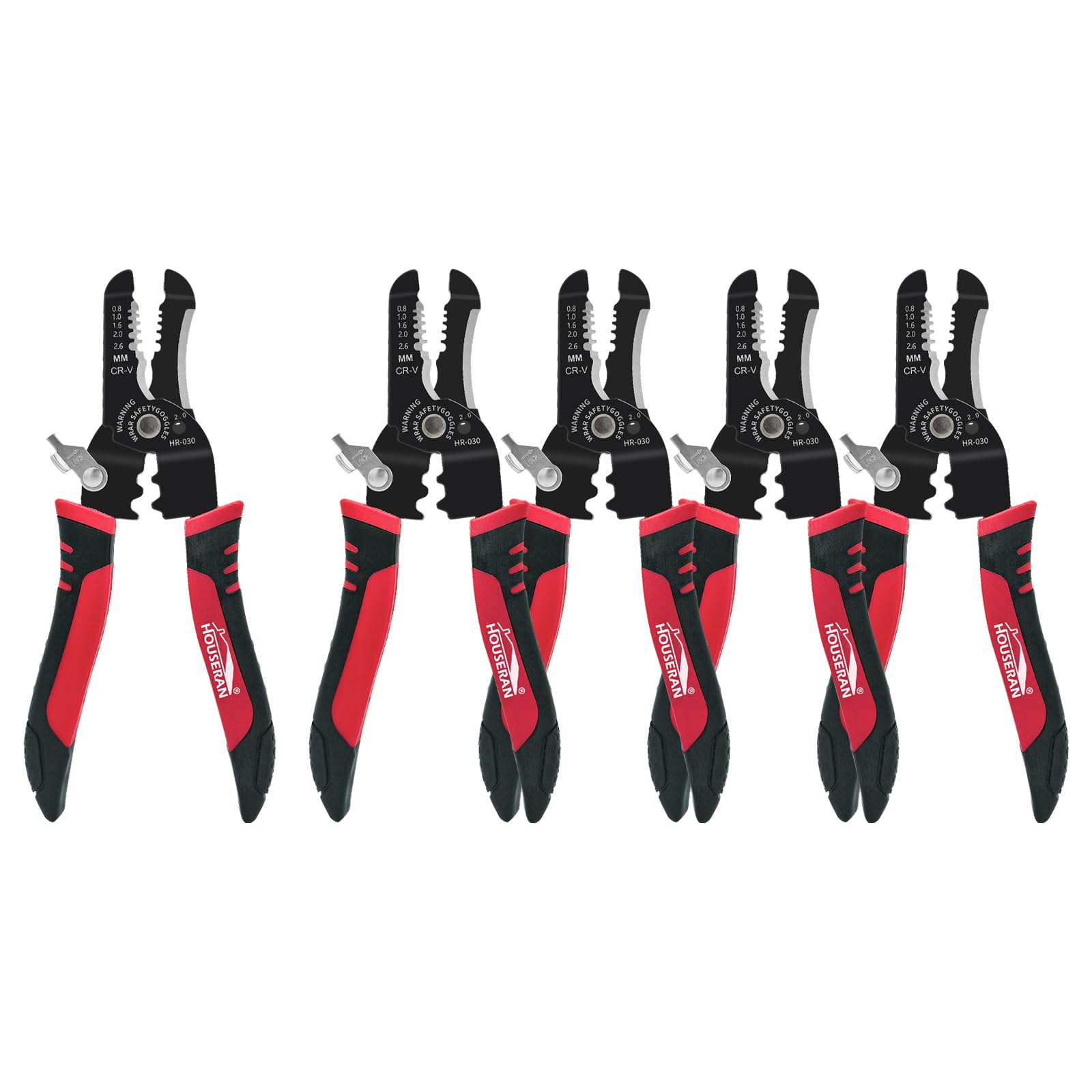 

HOUSERAN Wire Stripper Cable Electrical Wire Wire Wire Crimping Tool 5-Piece Set, Multi-Function Stripper, Stripper, Stripper, Cutter, Pliers,