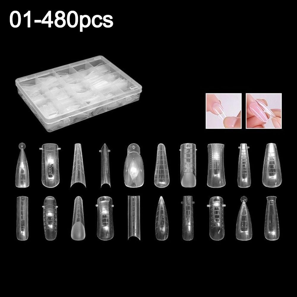 Ultradünne Dual-Form-Nägel Farbige Nagelspitzen Sandwich-Nagelformen für den professionellen Gebrauch in Nagelstudios