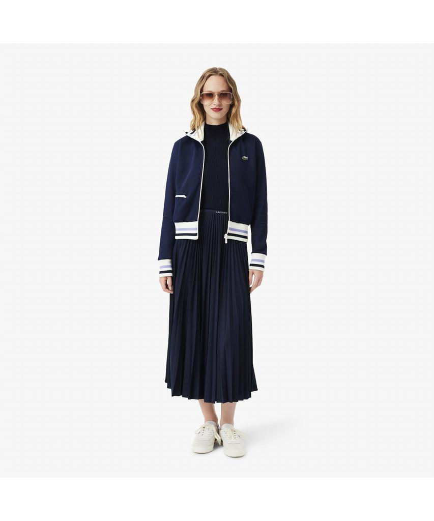 Lacoste Women'S Long Pleated Poly Long Skirt Jf1402-55N 166