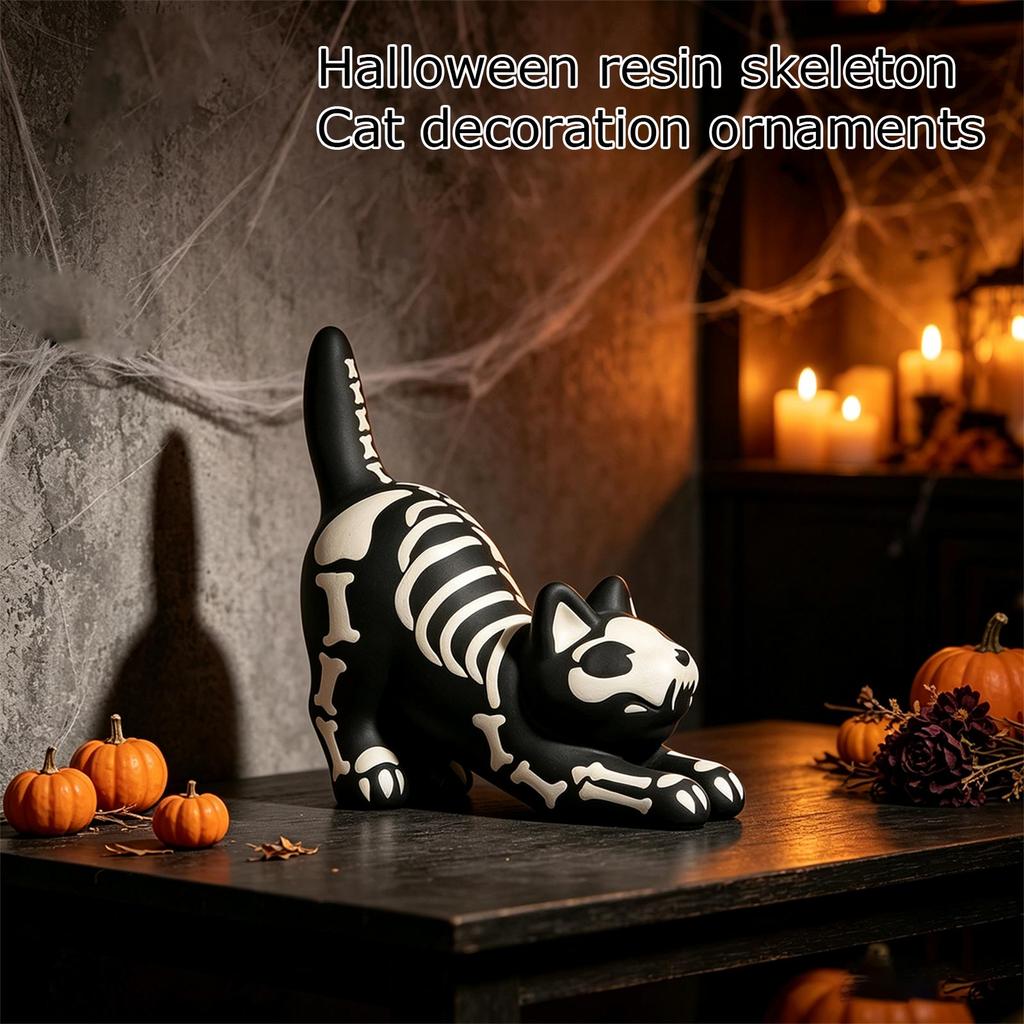 Halloween Resin Skeleton Decoration for Home and Seasonal Display