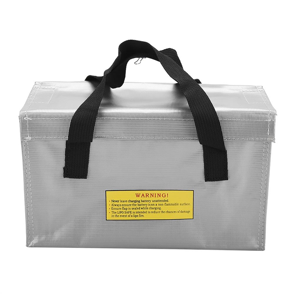 

Black/Silver Explosion-proof Safety Bag Zipper-sealed Compact-sized Battery Storage Safety Bag Rectangular-shaped серебряный
