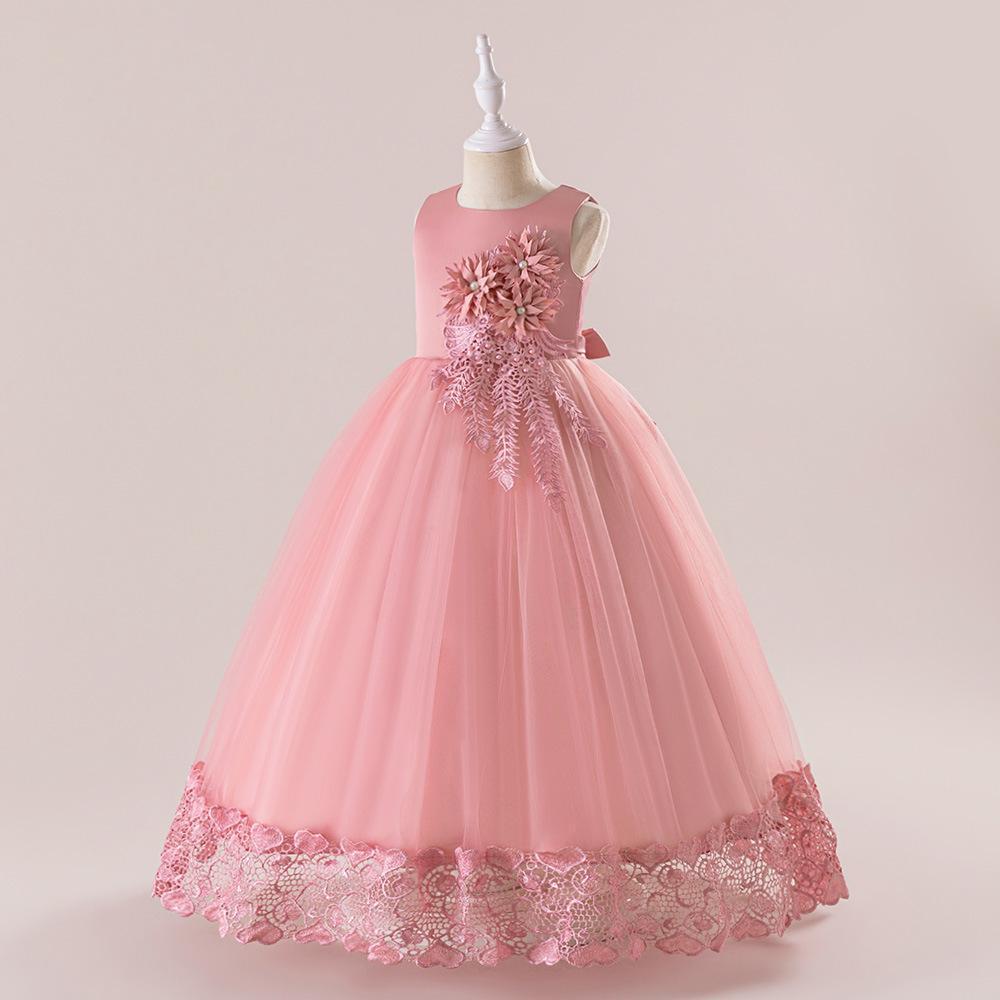 Children's Princess Mesh Puffy Dresses - Girls' Party and Catwalk Dresses