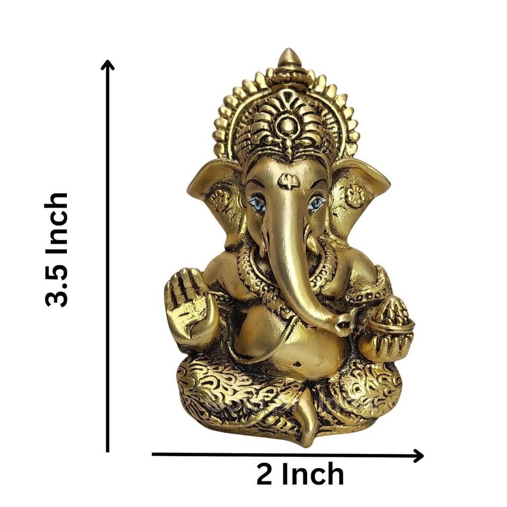 Ganesha Idol | Ganesh Statue for Home Decor | Ganesha Murti for Office Desk, & Ganpati Idol for Car Dashboard