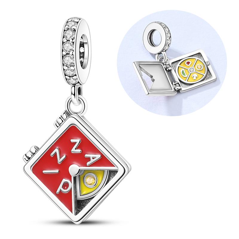 Original 925 Silver Charms Openable Matryoshka Dolls Suitcase Fit Bracelet Diy Fine Jewelry