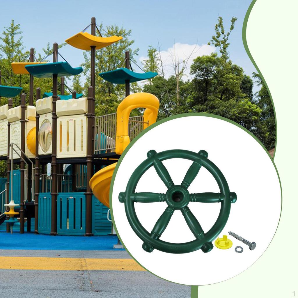 Pirate Ship Wheel Toy Gym Steering Playground Accessories for Tree House Play Outdoor