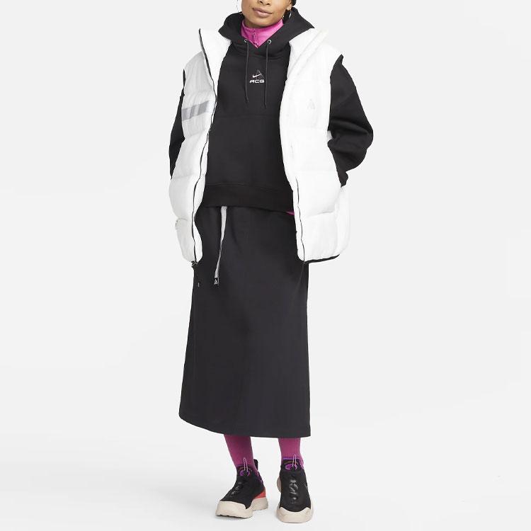 Nike Logo Printed Drawstring Hoodie Women Hoodies Black DQ5807-010