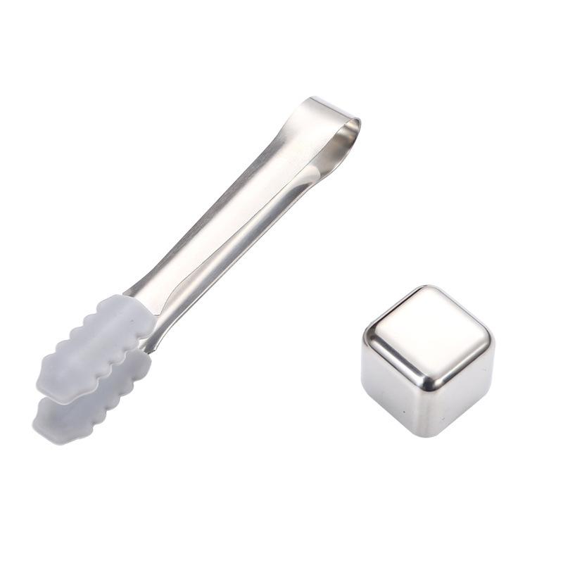 4/6/8 Stück Edelstahl Eiswürfel Set Wiederverwendbare Kühlsteine für Whiskey Wein Weinkühlwürfel Kühlstein Party Bar Werkzeug