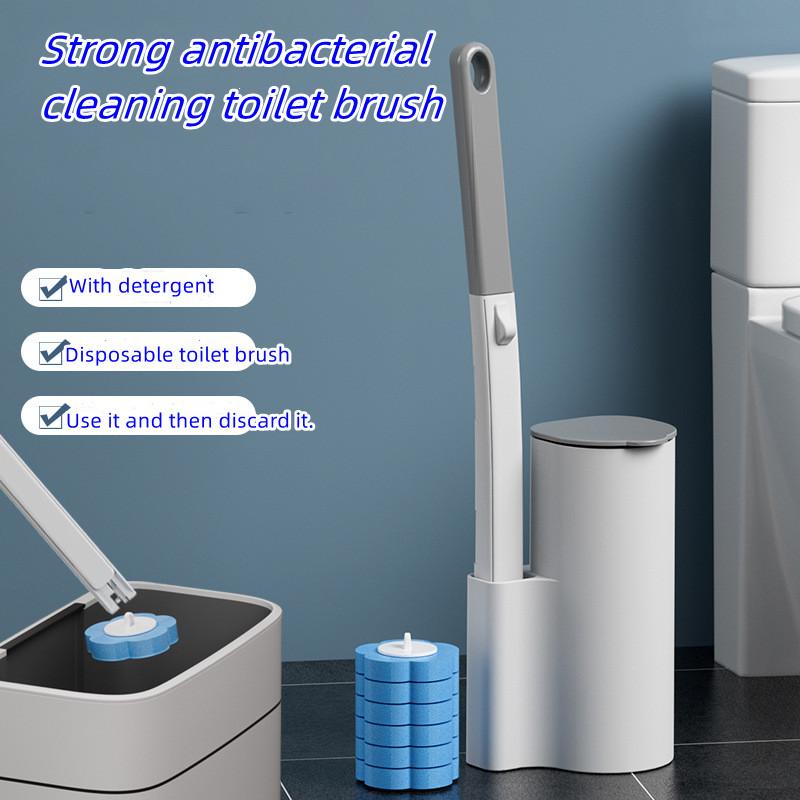 Disposable Toilet Brush - Toilet Bowl Cleaner Cleaning Supplies Toilet Brush with Holder 18Refills for Deep Cleaning and Hygienic Bathroom Maintenance