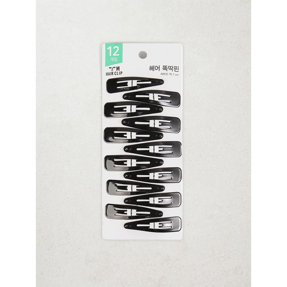 

Заколка для волос Daiso 12 шт. black (glossy)