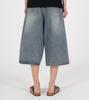 Beoteunseoul Catbrush Vintage Bermuda Denim Pants (Mud Blue)