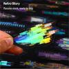 RetroStory Cyberpunk Laser Journal Stickers - Noise Space Series (20 Sheets)