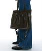 Partimento Women 2Way Studded Shirred Flat Bag_Brown