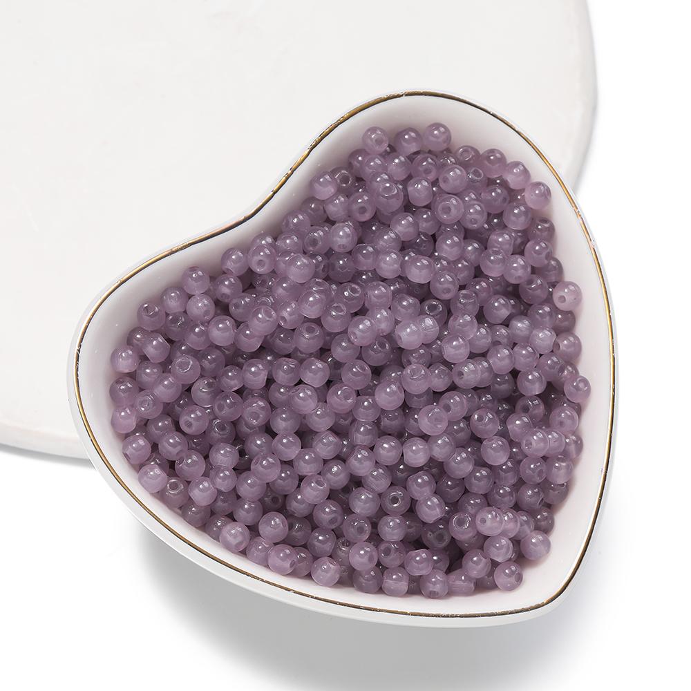 50/100pcs 4mm Colored Glass Imitation Jade Round Beads Spacer Beads for DIY Earrings Necklaces Bracelets Jewelry Making Findings