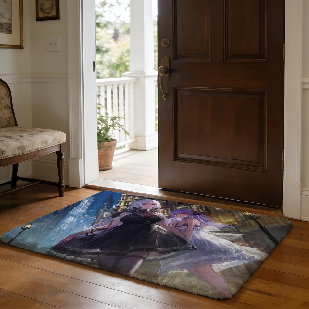 AAzur Lane Floor Mat Soft Flannel Absorbent Mat Non-Slip Rug Home Bedroom Bathroom