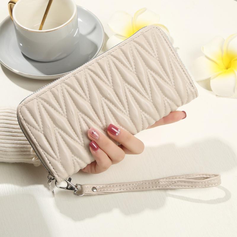 New Women's Wallet Zipper Clutch Bag Fashion Bag Large Capacity Soft Leather Change Mobile Phone Bag
