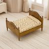 Ornate Carved Miniature Bed Realistic 1:12 Scale Dollhouse Double Handmade