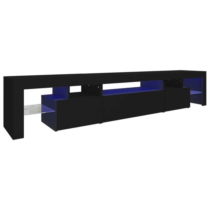 VidaXL TV Stand with LED Lights Entertainment Center Storage Media Console Living Room Furniture Home 3152795