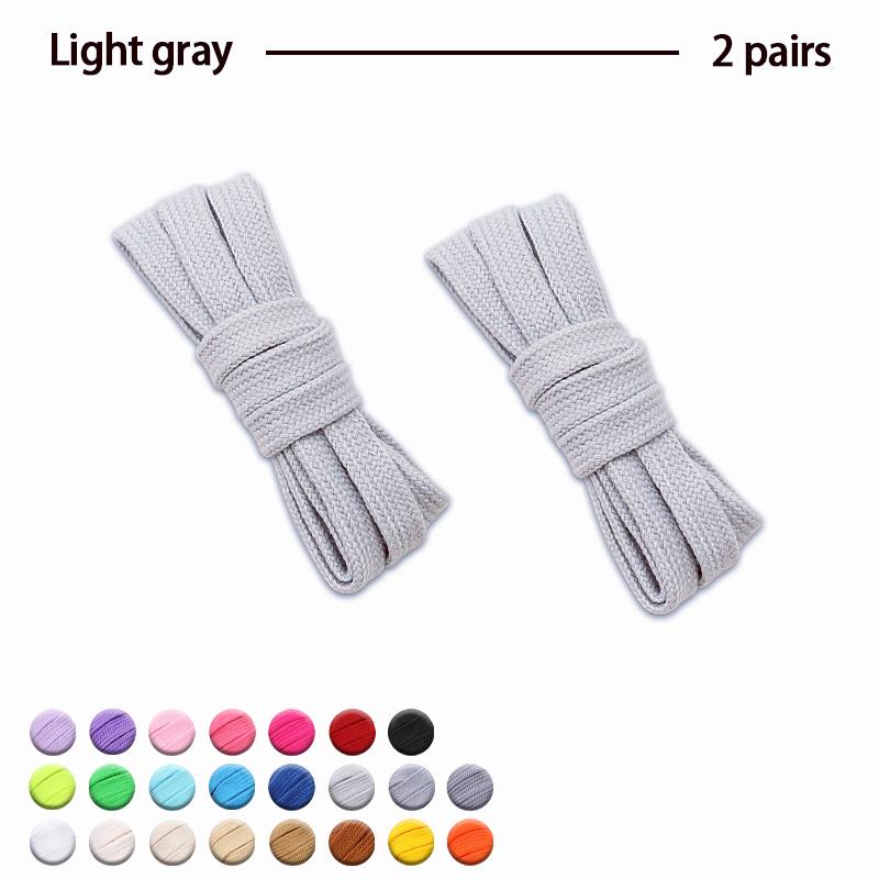 2Pair Flat Cotton Shoelaces Wide Sneaker Replacement Shoe Laces Classic Colored Shoelaces 80/100/120/140/160cm Unisex Shoestring