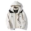 Autumn and Winter Jacket Two-piece Three-in-one Detachable Men's and Women's Sports Warm Trend Hooded Coat.