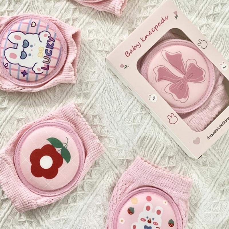 CartoonKleinkind Baby Knieschoner Elastische Krabbel Ellbogenpolster Kleinkinder Knieschützer Atmungsaktives Sicherheits-Kniepolster