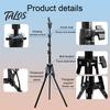 Mannequin Head Support 0.5/1.6M Stand, Height Adjustable Wig Stand Tripod for Cosmetology, Hairdressing Training, Styling Cosmetology Practice