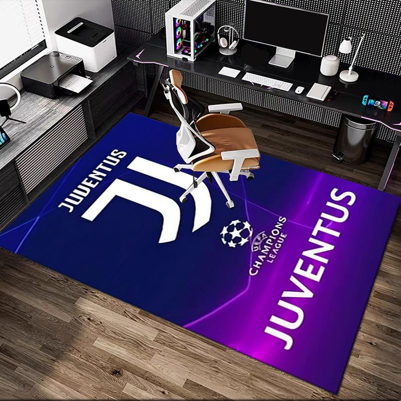 1pc General-purpose Rug, Juventus Football Club Printed Area Rug, Comfortable Office Chair Carpet, Home Entrance Floor Mat