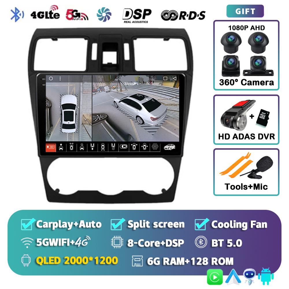 Android 14 Carplay Auto Car Radio For Subaru Forester XV WRX 2012 2013 2014 2015 2018 Multimedia Player GPS Stereo DSP WiFi+4G