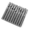 10pcs Single Flute End Mill Cutter CNC Tool Bits 3.175mm Diameter 22mm Cutting Edge Length
