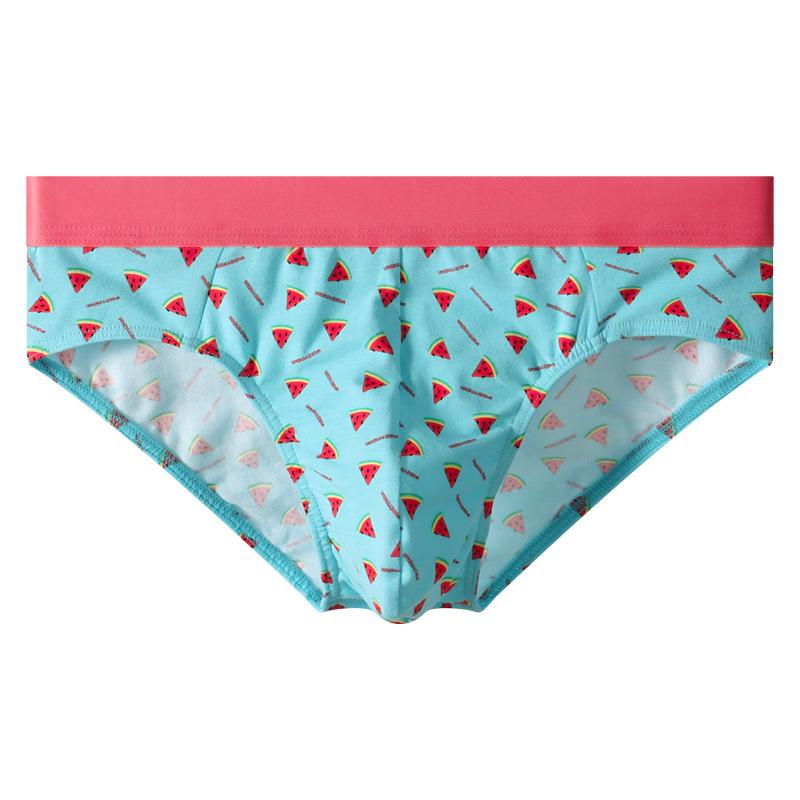 

Мужские дышащие хлопковые трусы-слипы с принтом - Удобные и стильные XXL синий