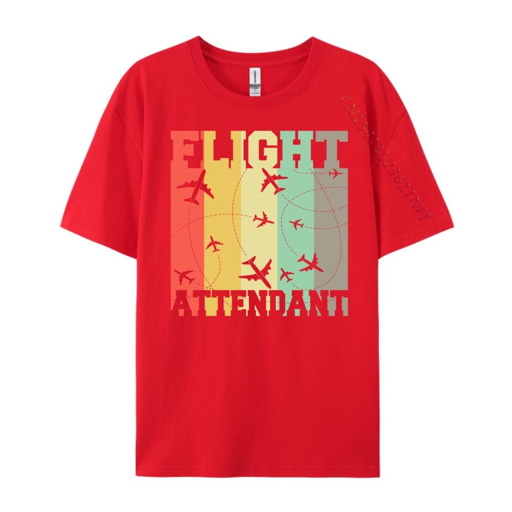 Flight Attendant Flying Plane Stewardess Free Shippping Clothes New Year 2025 T Shirts Oversized Graphic
